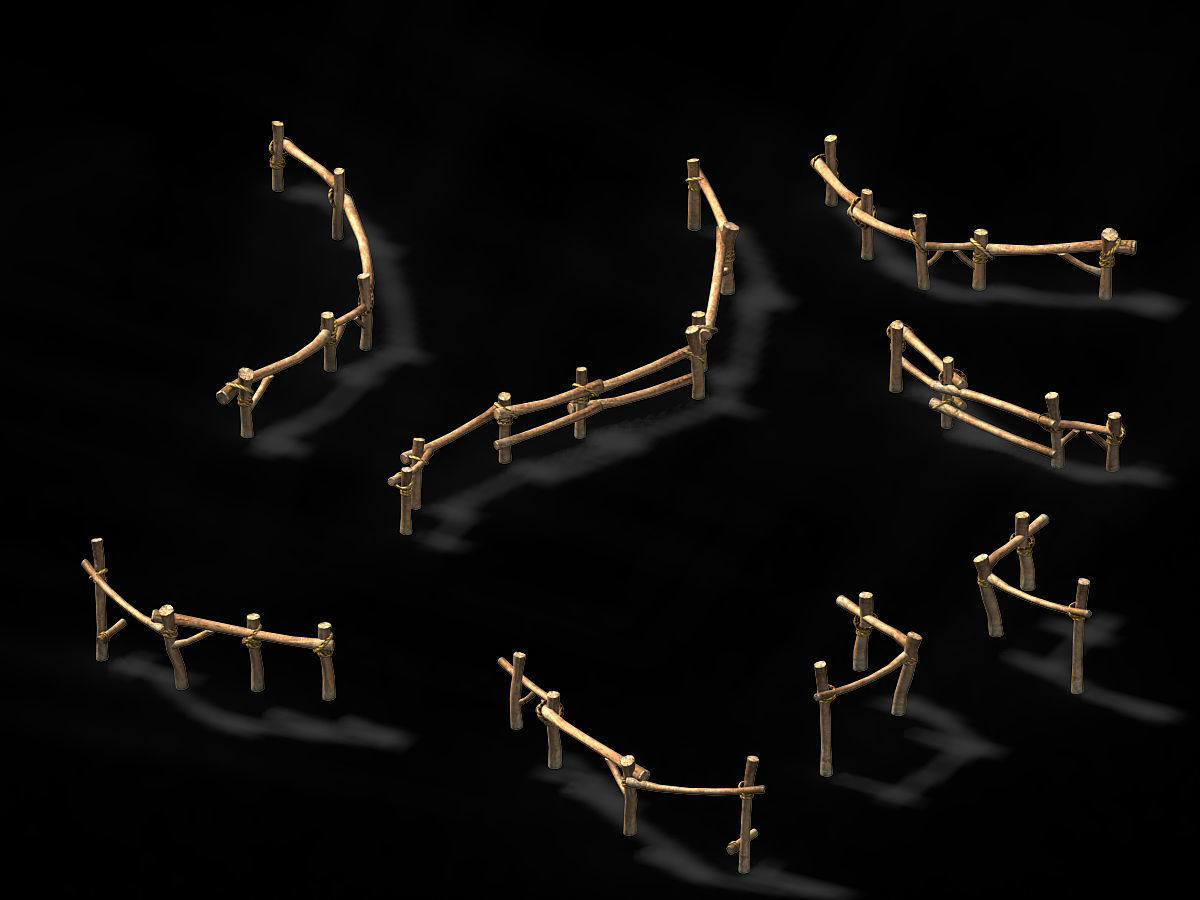 Farming-Fence-Railing-Captive 32 3D model_1