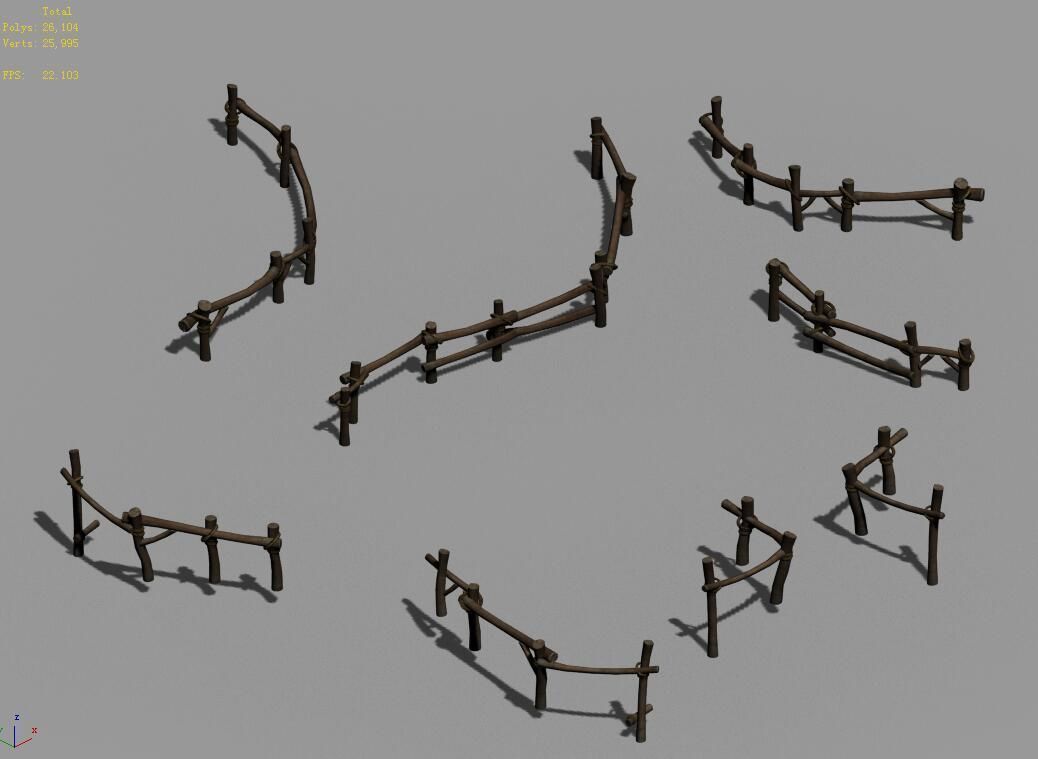 Farming-Fence-Railing-Captive 32 3D model_3