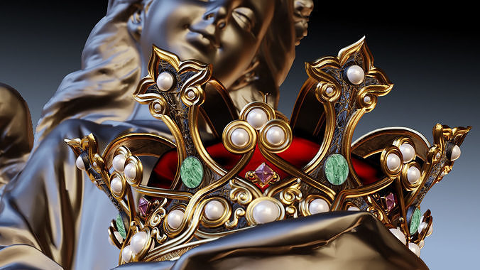Queens Crown Redux Low-poly 3D model