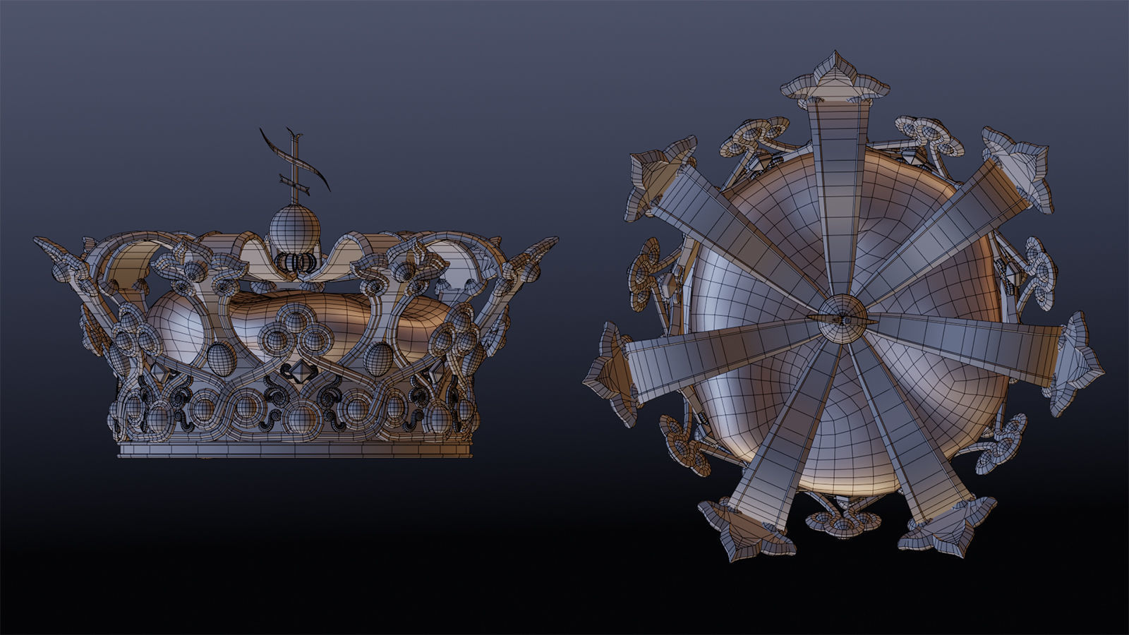 Queens Crown Redux Low-poly 3D model_5