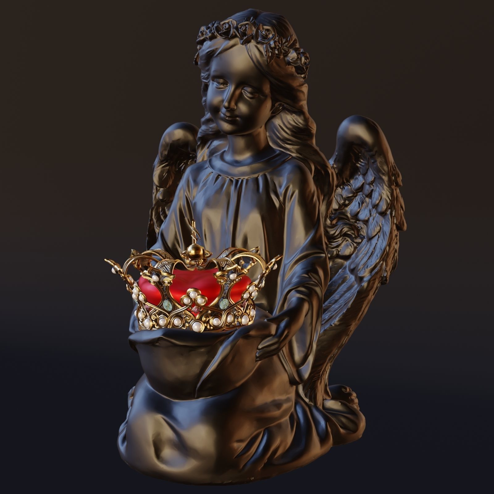 Queens Crown Redux Low-poly 3D model_3