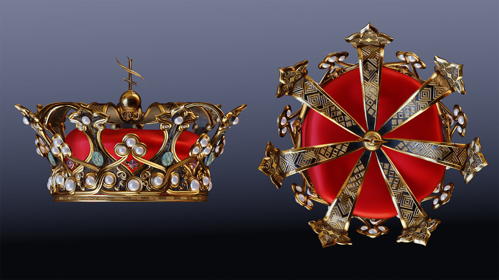 Queens Crown Redux Low-poly 3D model_4
