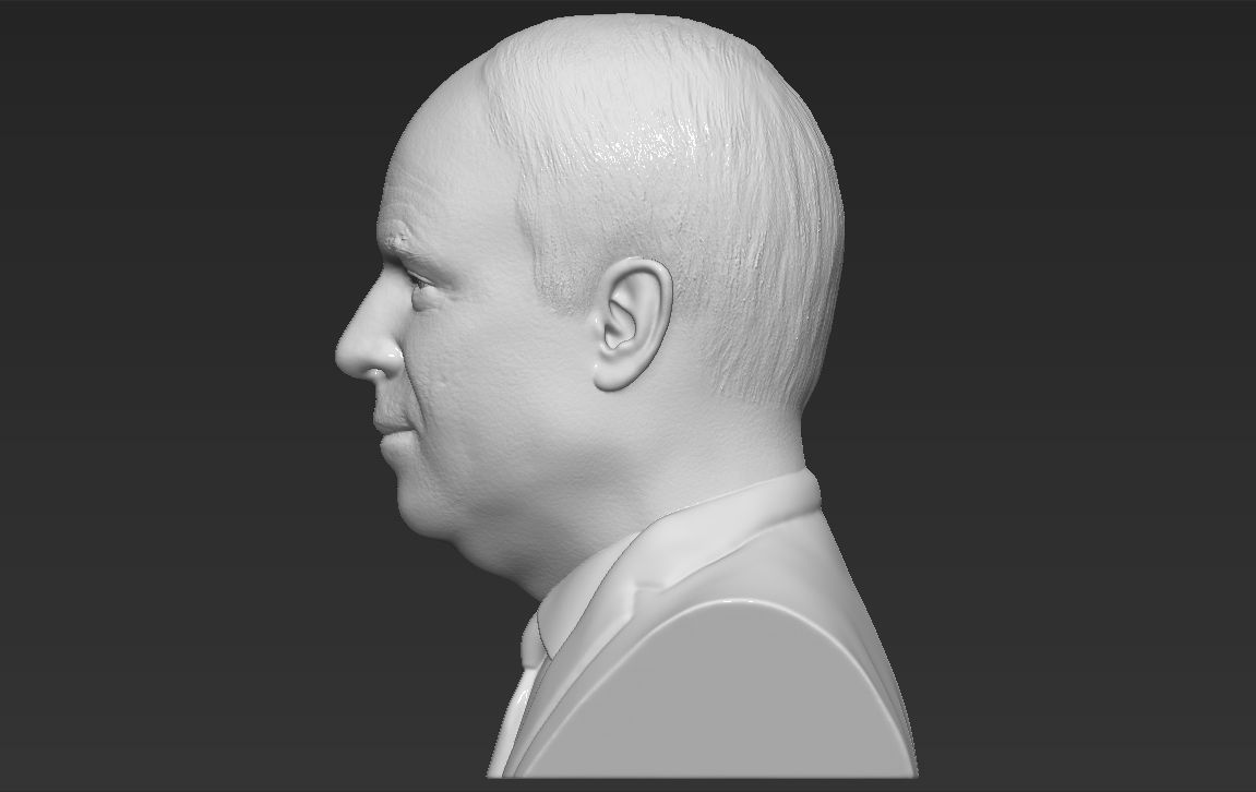 John McCain bust 3D printing ready stl obj formats 3D print model_9