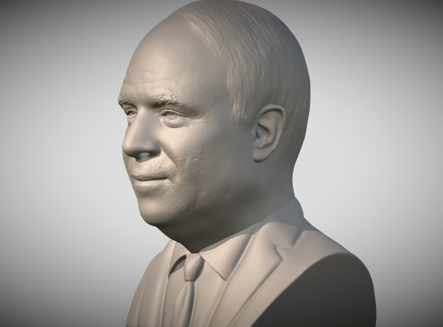 John McCain bust 3D printing ready stl obj formats 3D print model_2