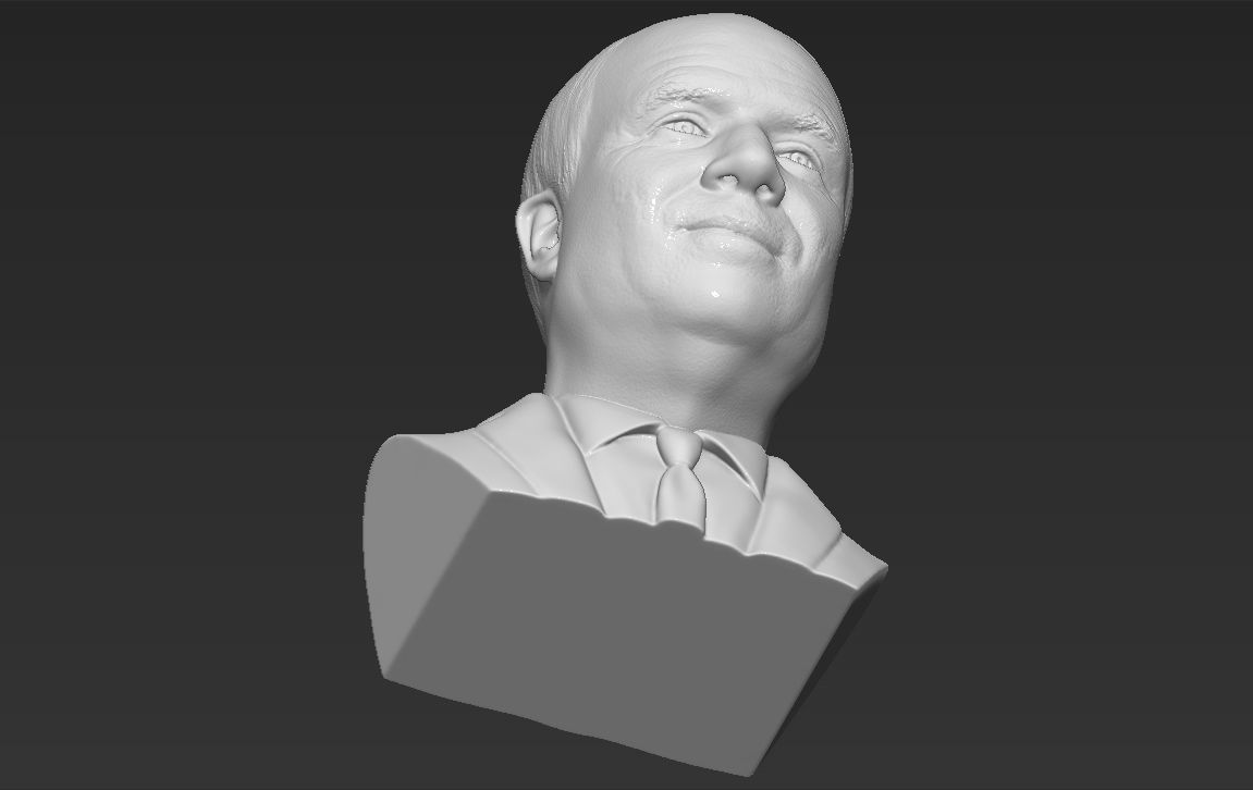 John McCain bust 3D printing ready stl obj formats 3D print model_26