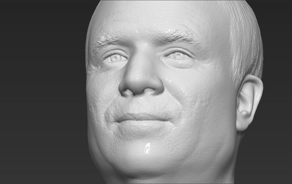 John McCain bust 3D printing ready stl obj formats 3D print model_24