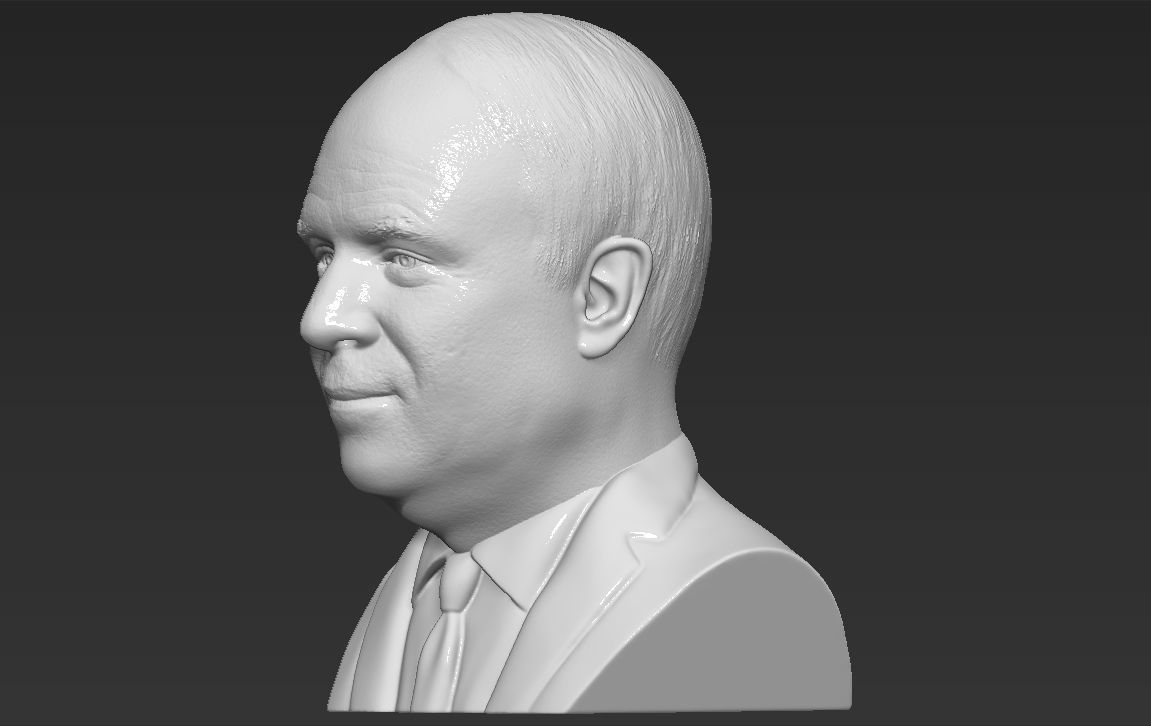John McCain bust 3D printing ready stl obj formats 3D print model_8