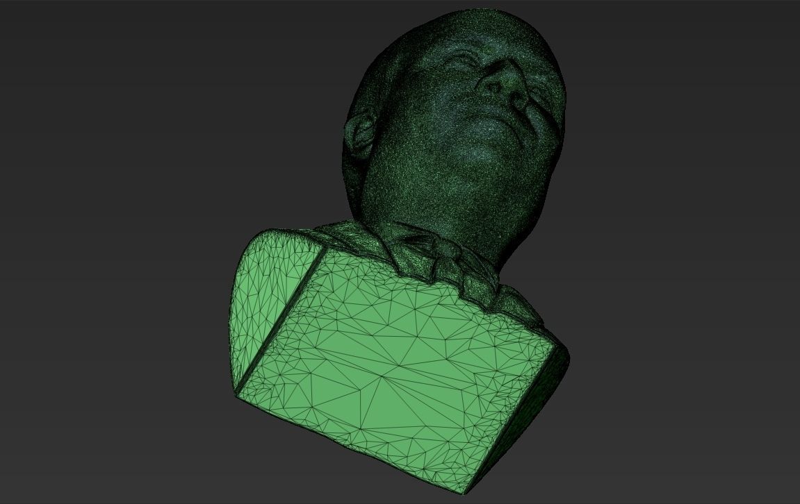 John McCain bust 3D printing ready stl obj formats 3D print model_32
