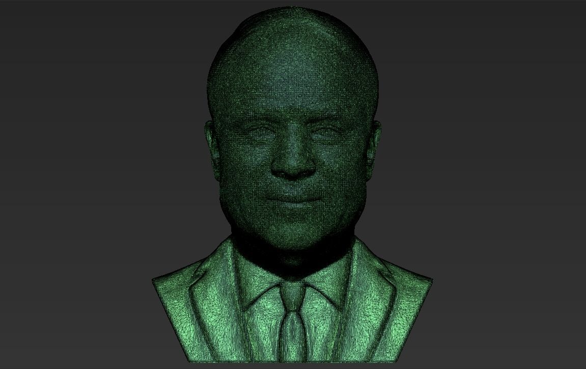 John McCain bust 3D printing ready stl obj formats 3D print model_29