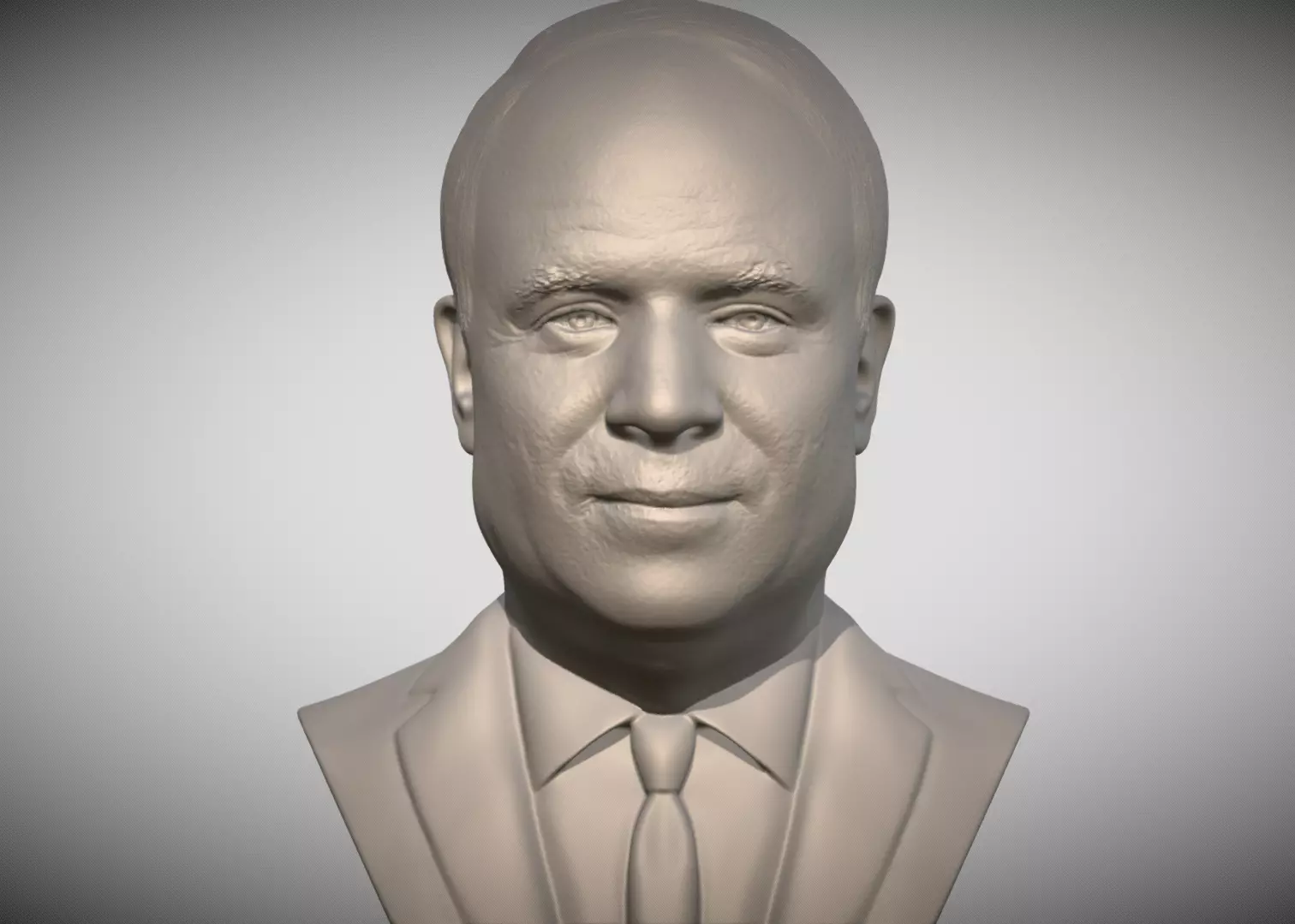 John McCain bust 3D printing ready stl obj formats 3D print model_0