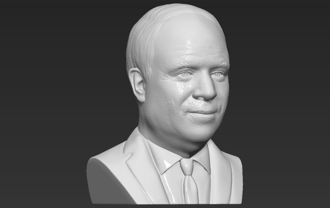 John McCain bust 3D printing ready stl obj formats 3D print model_15