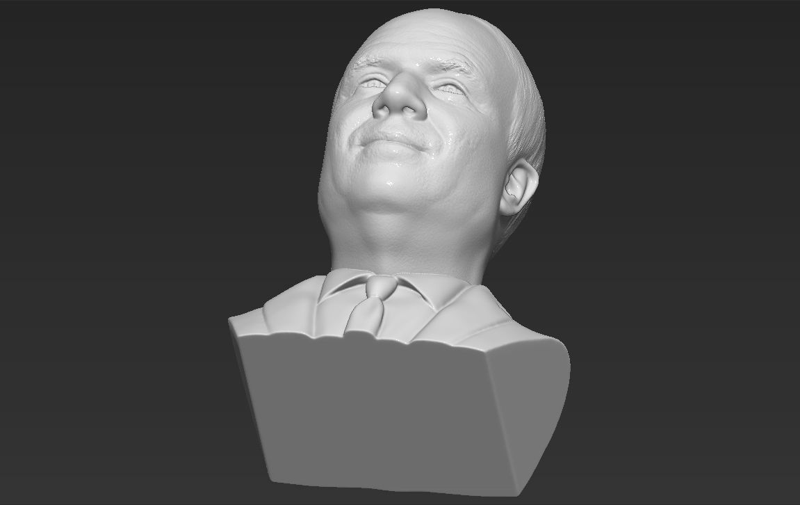 John McCain bust 3D printing ready stl obj formats 3D print model_27