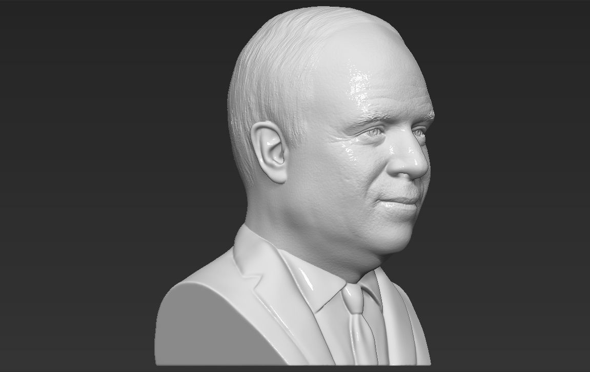 John McCain bust 3D printing ready stl obj formats 3D print model_14