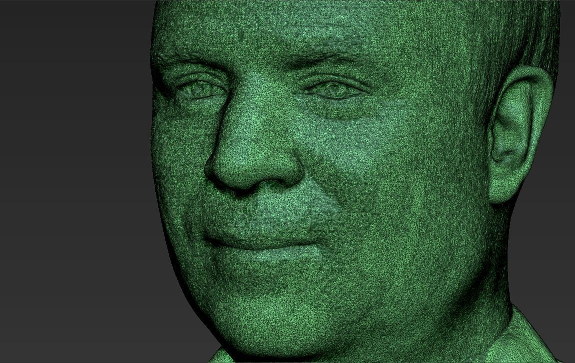 John McCain bust 3D printing ready stl obj formats 3D print model_31