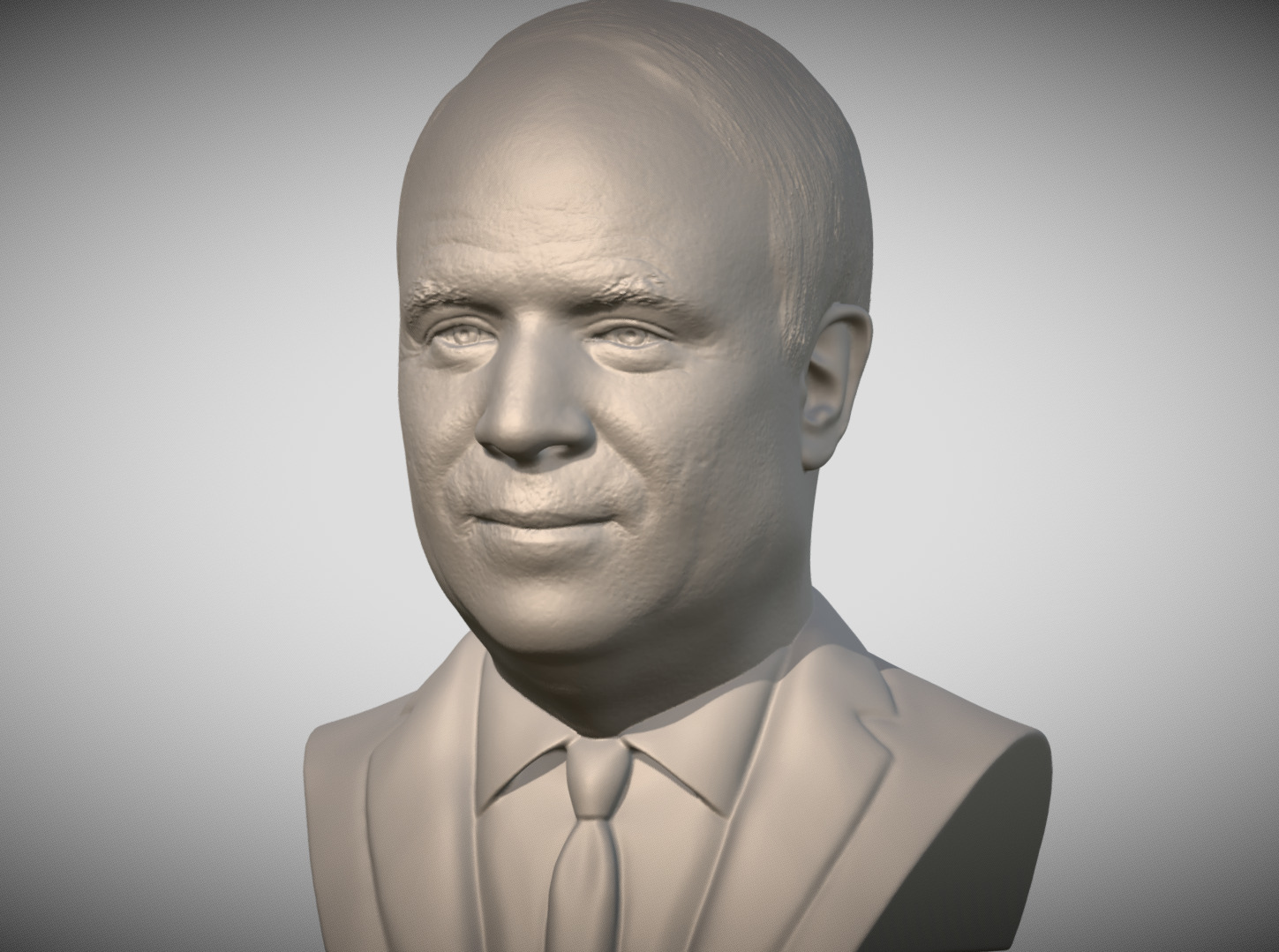John McCain bust 3D printing ready stl obj formats 3D print model_1