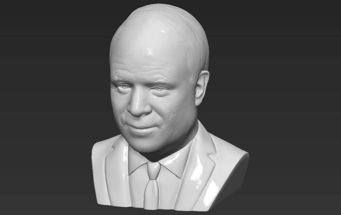 John McCain bust 3D printing ready stl obj formats 3D print model_18