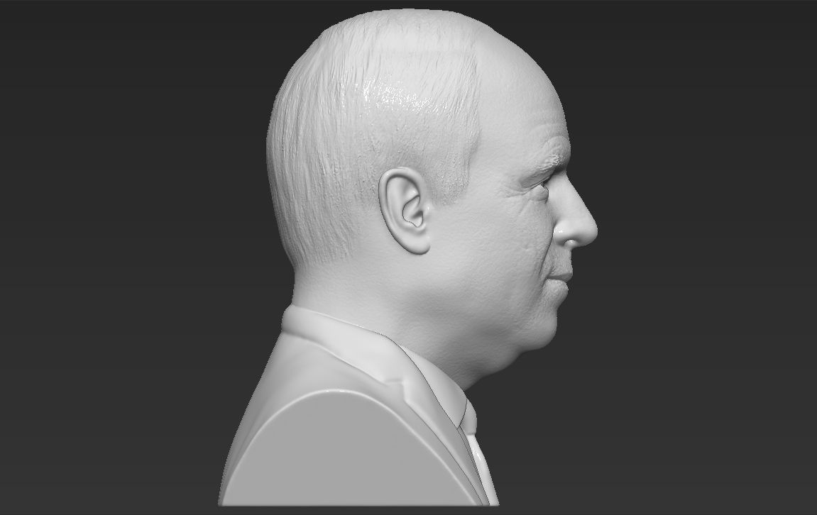 John McCain bust 3D printing ready stl obj formats 3D print model_13