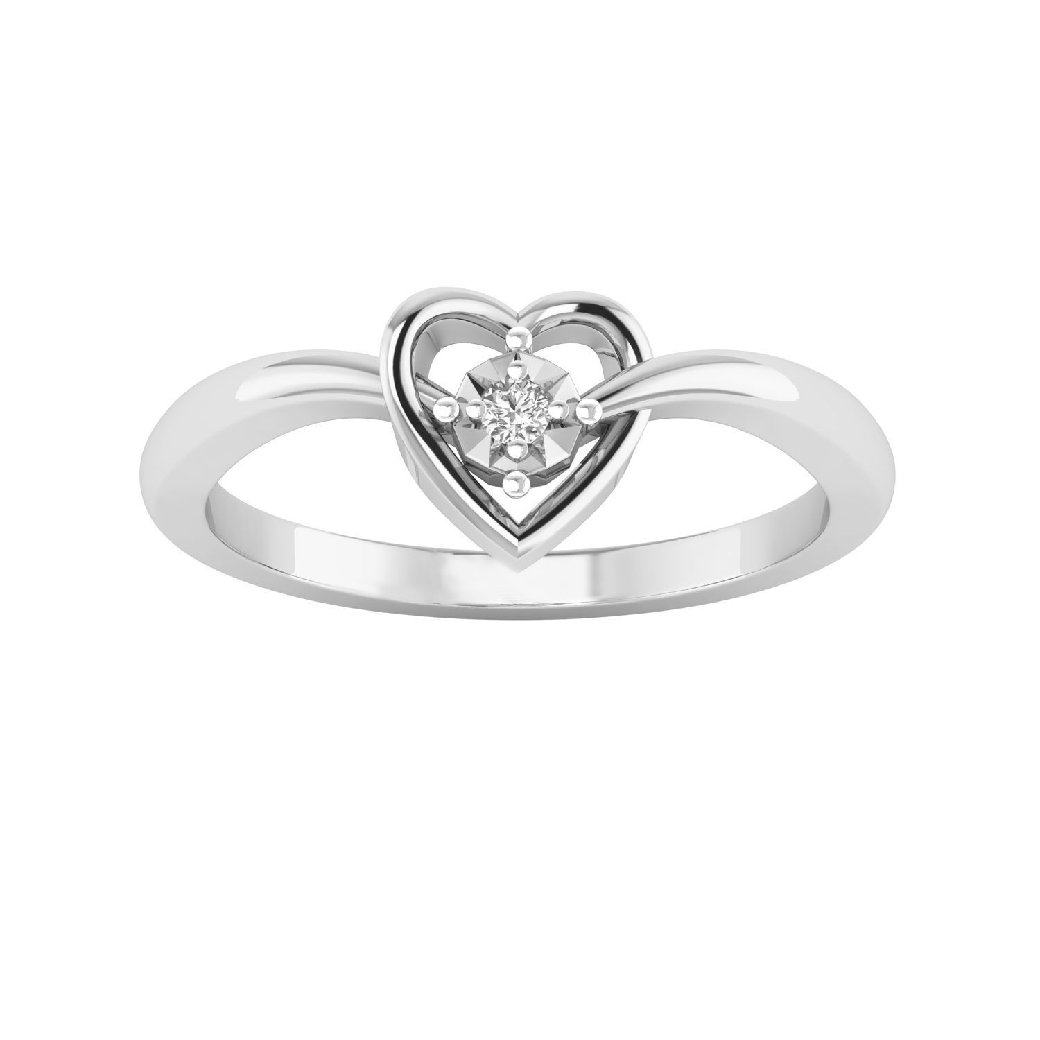 Women heart ring 3dm render 3D print model 3D print model_8