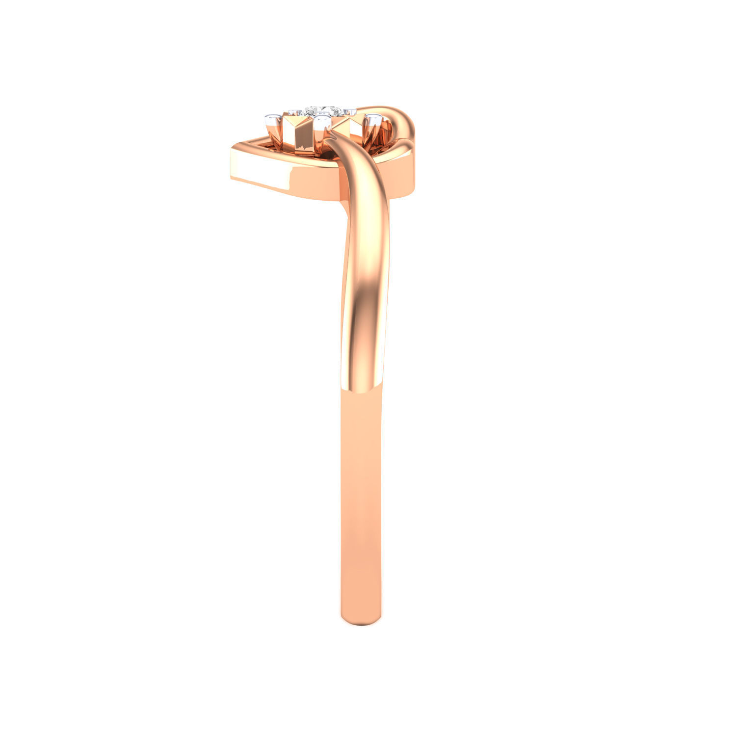 Women heart ring 3dm render 3D print model 3D print model_4