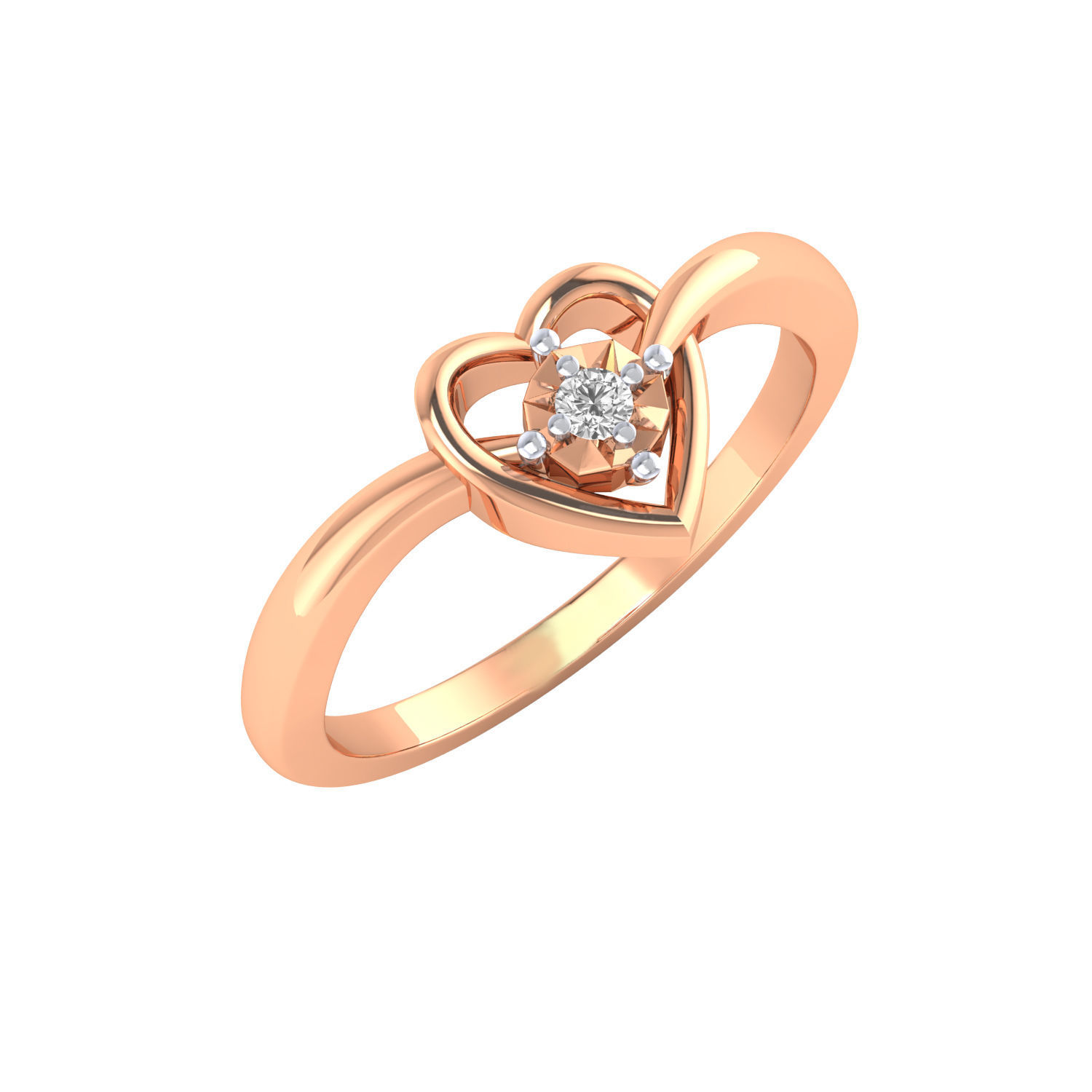 Women heart ring 3dm render 3D print model 3D print model_1