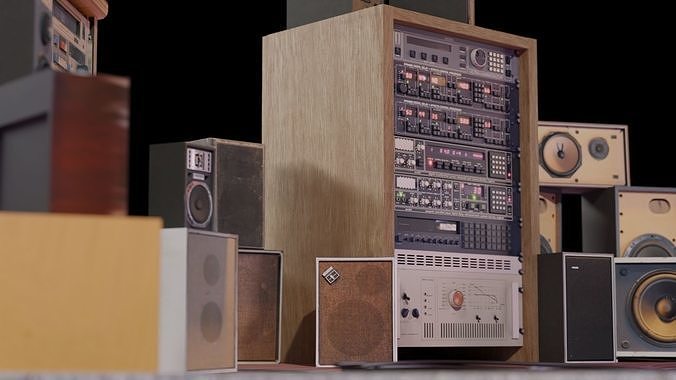 Audio Essentials - Stack Kit by Bangimation Productions Low-poly 3D model