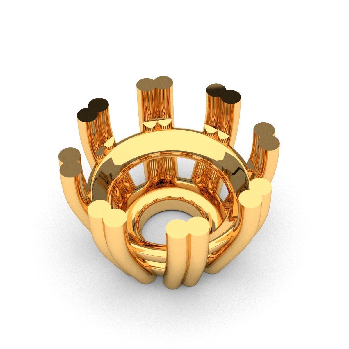 A package of solitaire ring heads engagement 8 prong printable 3D print model_2