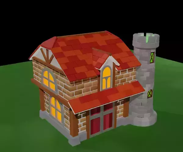 House Fantasy Casual Low-poly 3D model