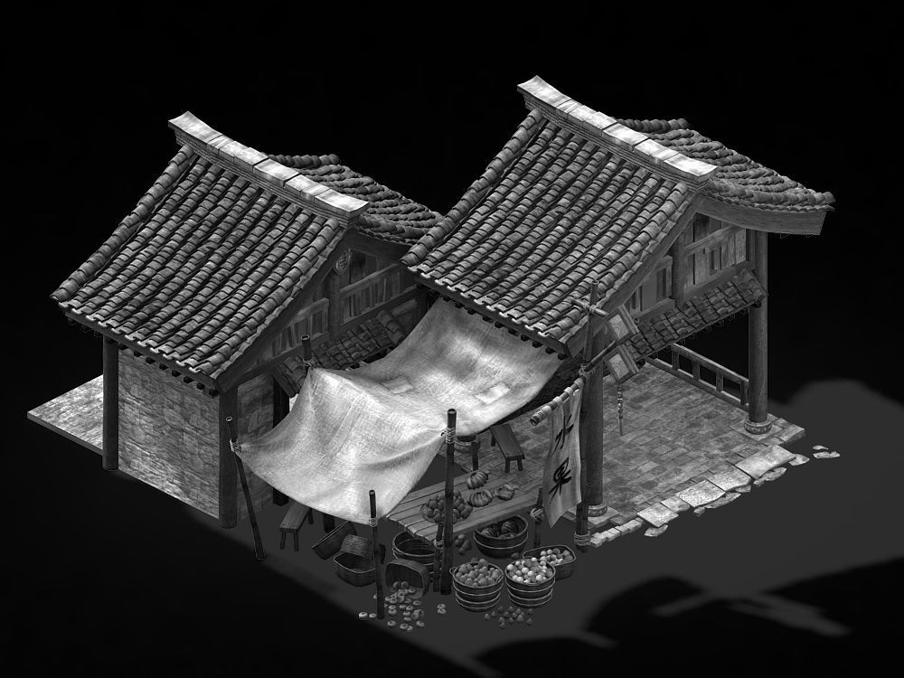 Art and Culture-Fruit Stand 02 3D model_2