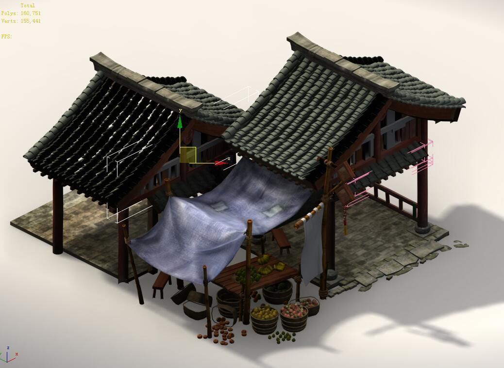 Art and Culture-Fruit Stand 02 3D model_4