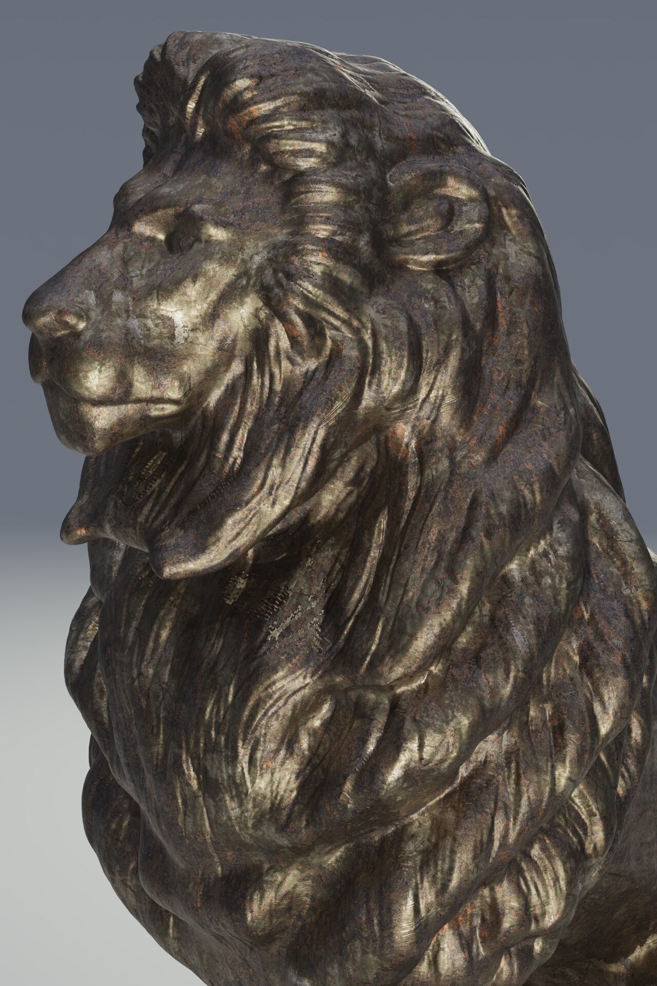 Lion Of Qasr El Nile 3D model_11