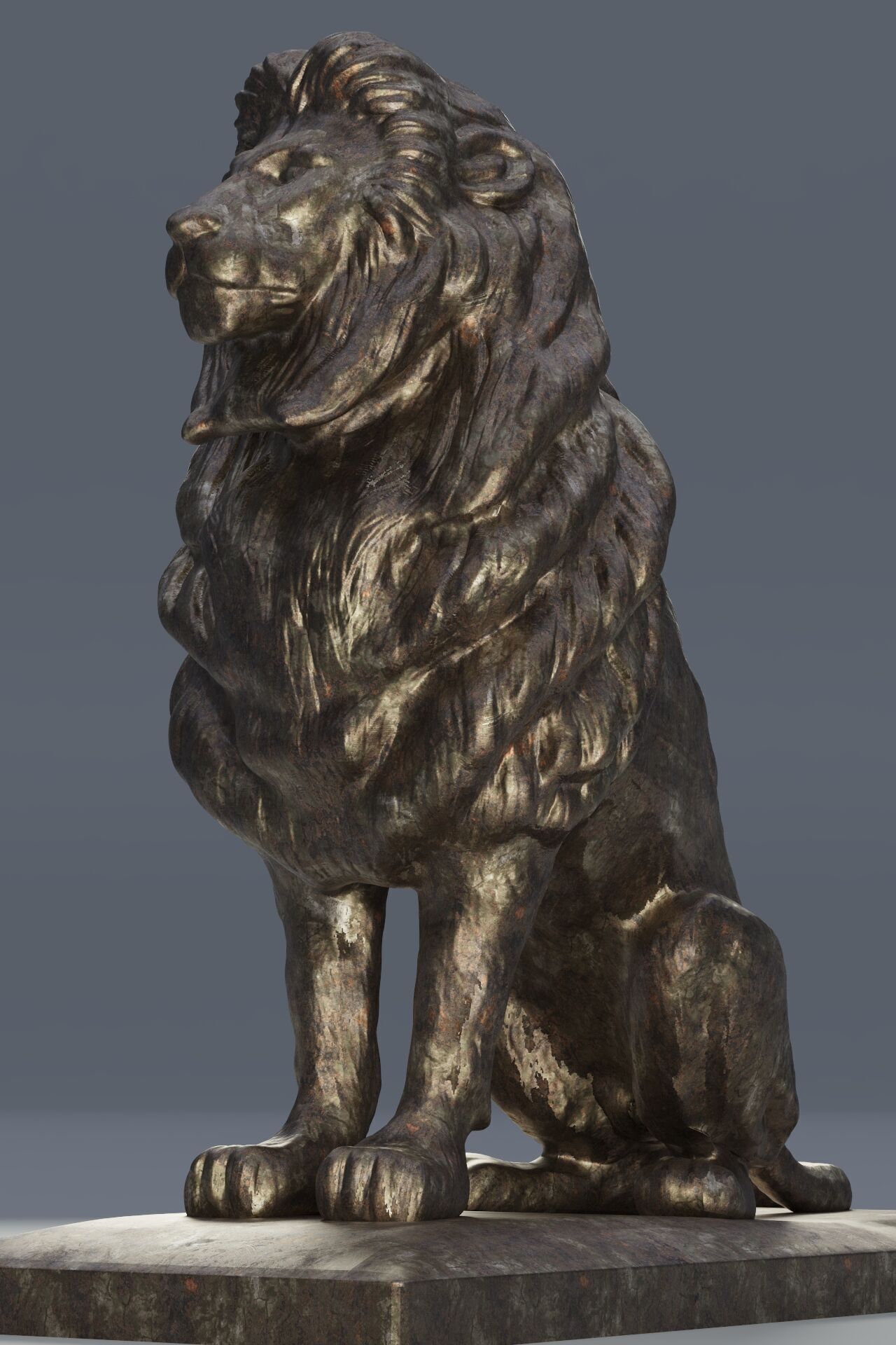 Lion Of Qasr El Nile 3D model_8