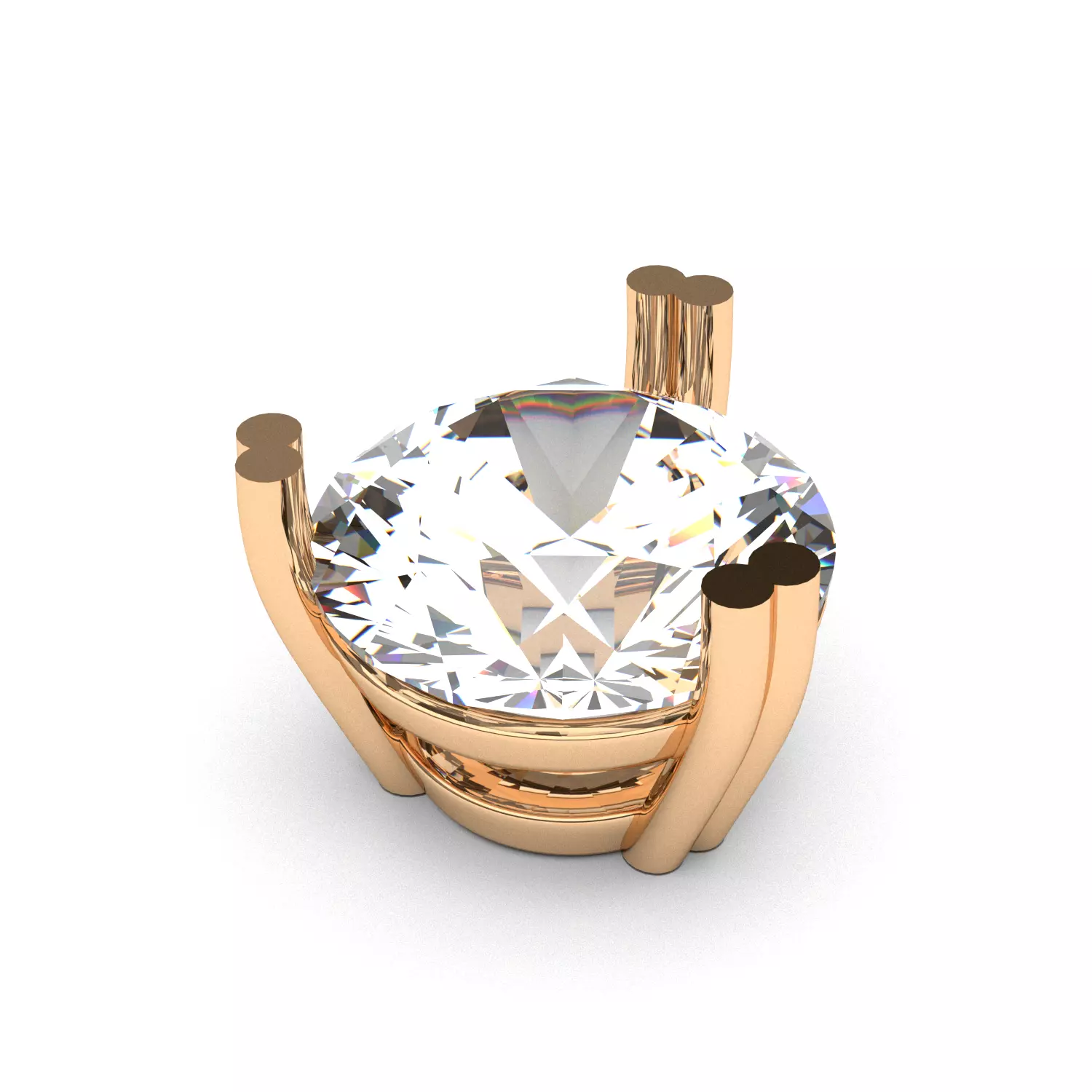 A package of solitaire ring heads engagement 3 prong printable 3D print model