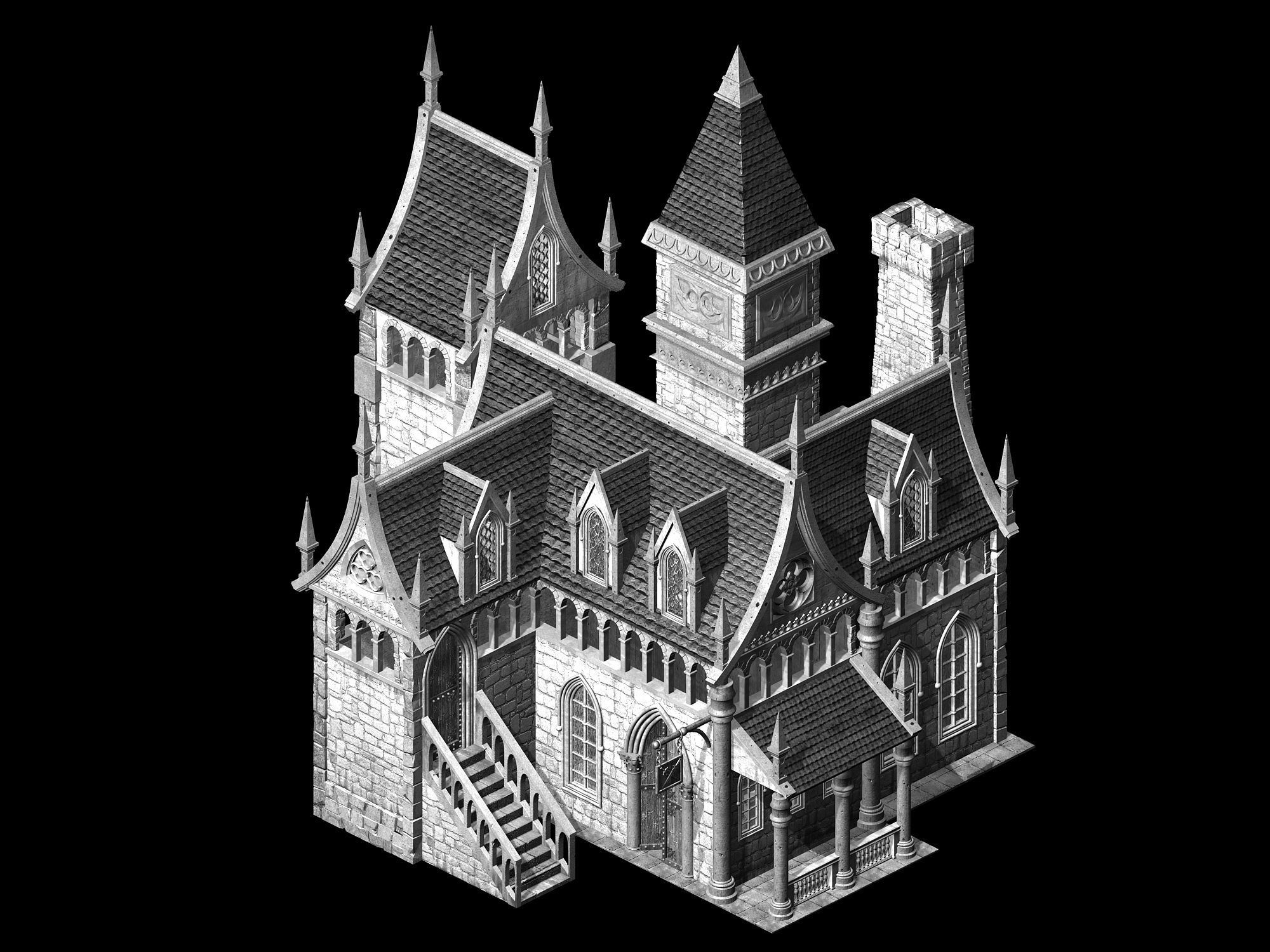 Game-Scene-Blacksmith Shop 78 3D model_2