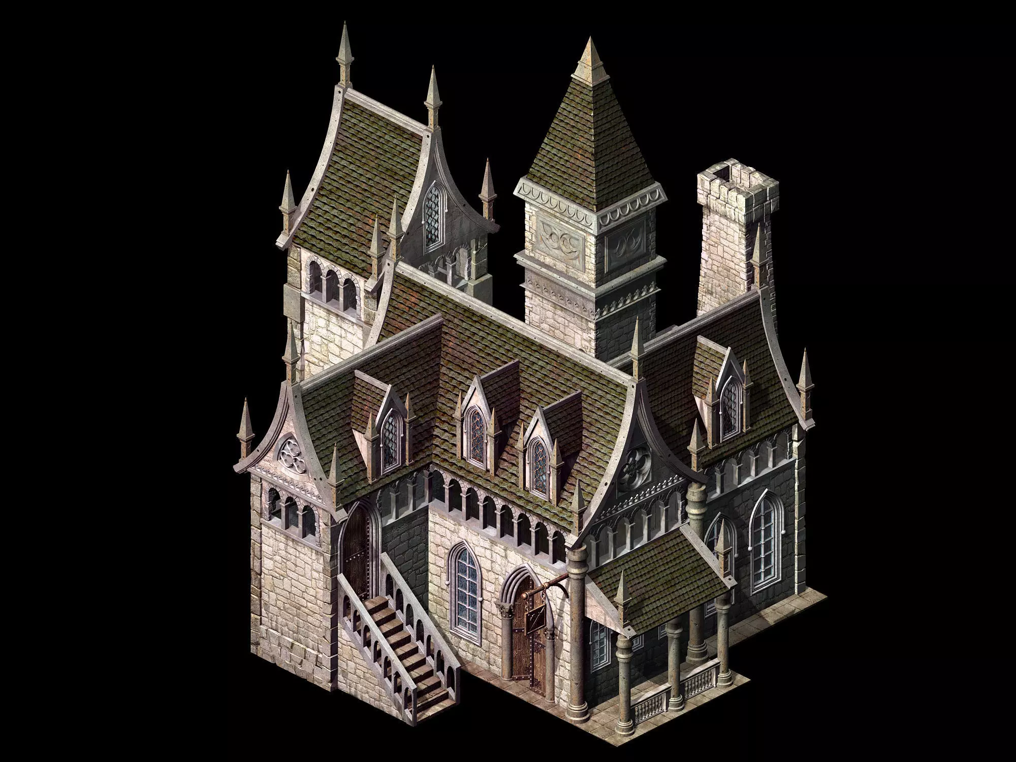 Game-Scene-Blacksmith Shop 78 3D model_0