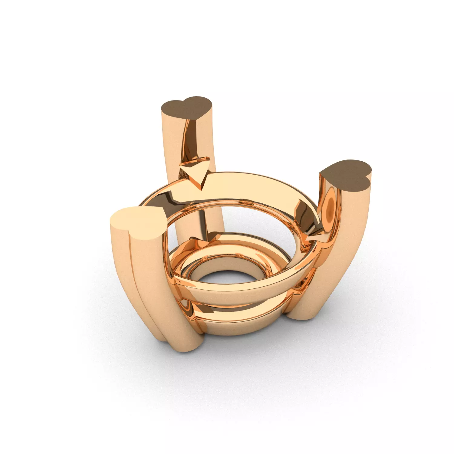 A package of solitaire ring heads engagement 3 prong printable 3D print model
