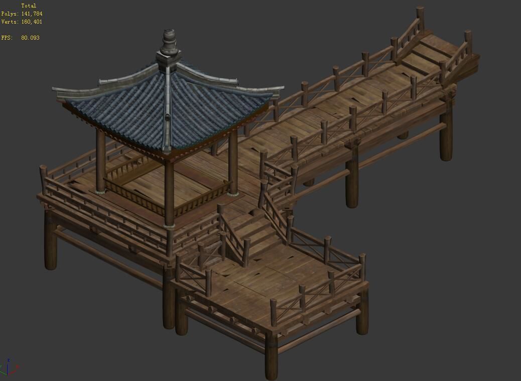 Garden Landscape-Pavilion 12 3D model_4