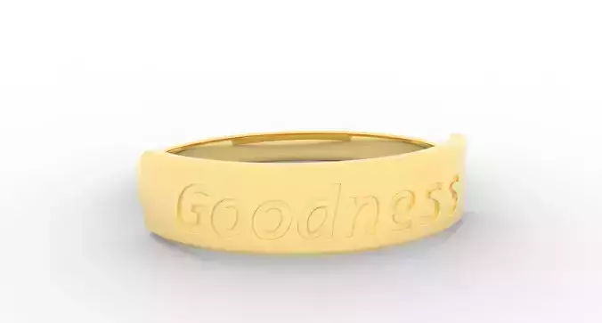 Goodness Ring Female Gold 3D print model