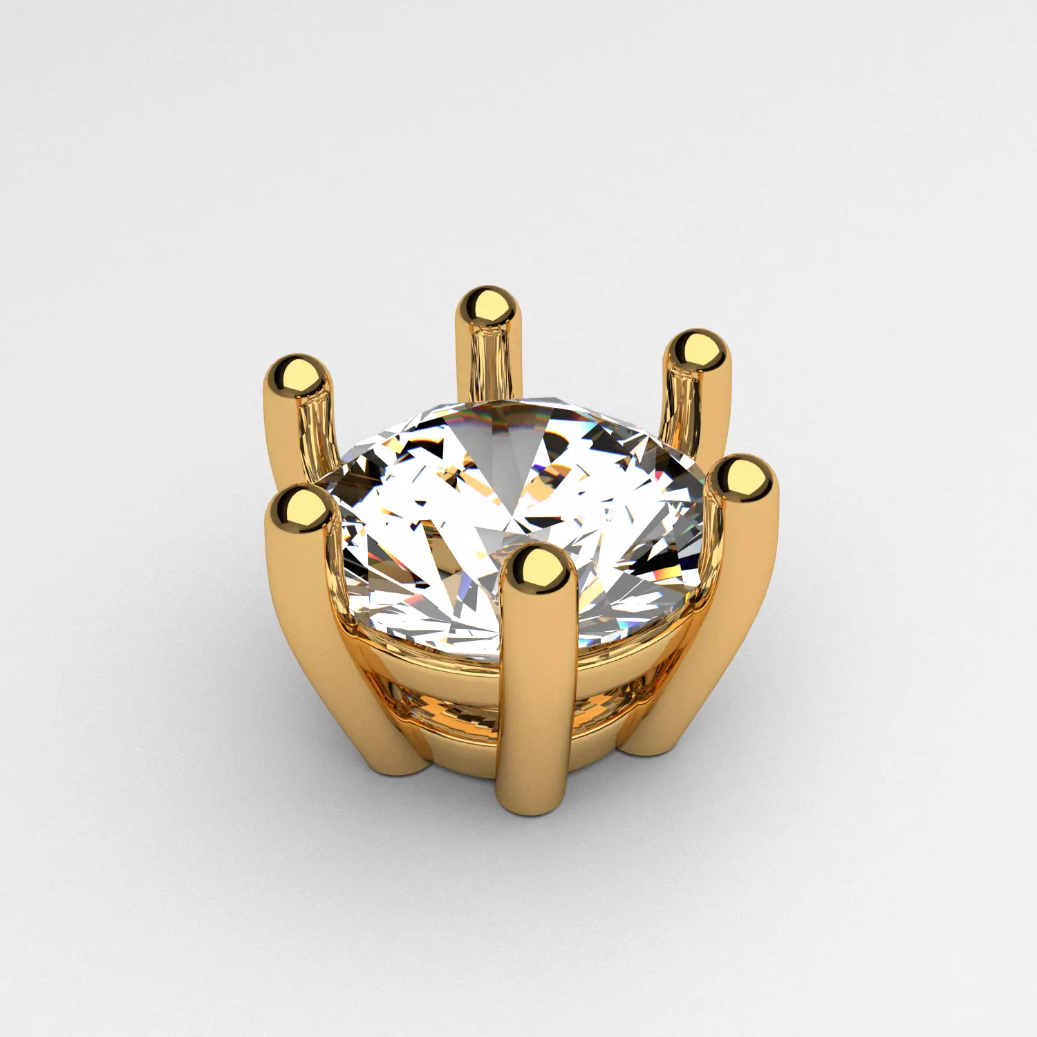 A package of solitaire ring heads engagement 3 prong printable 3D print model_0