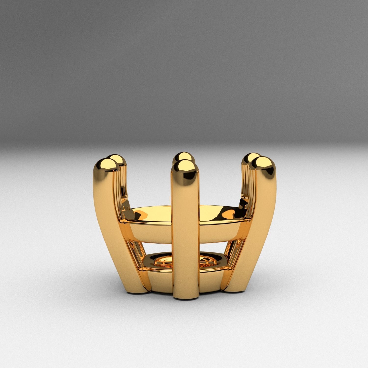 A package of solitaire ring heads engagement 3 prong printable 3D print model_2