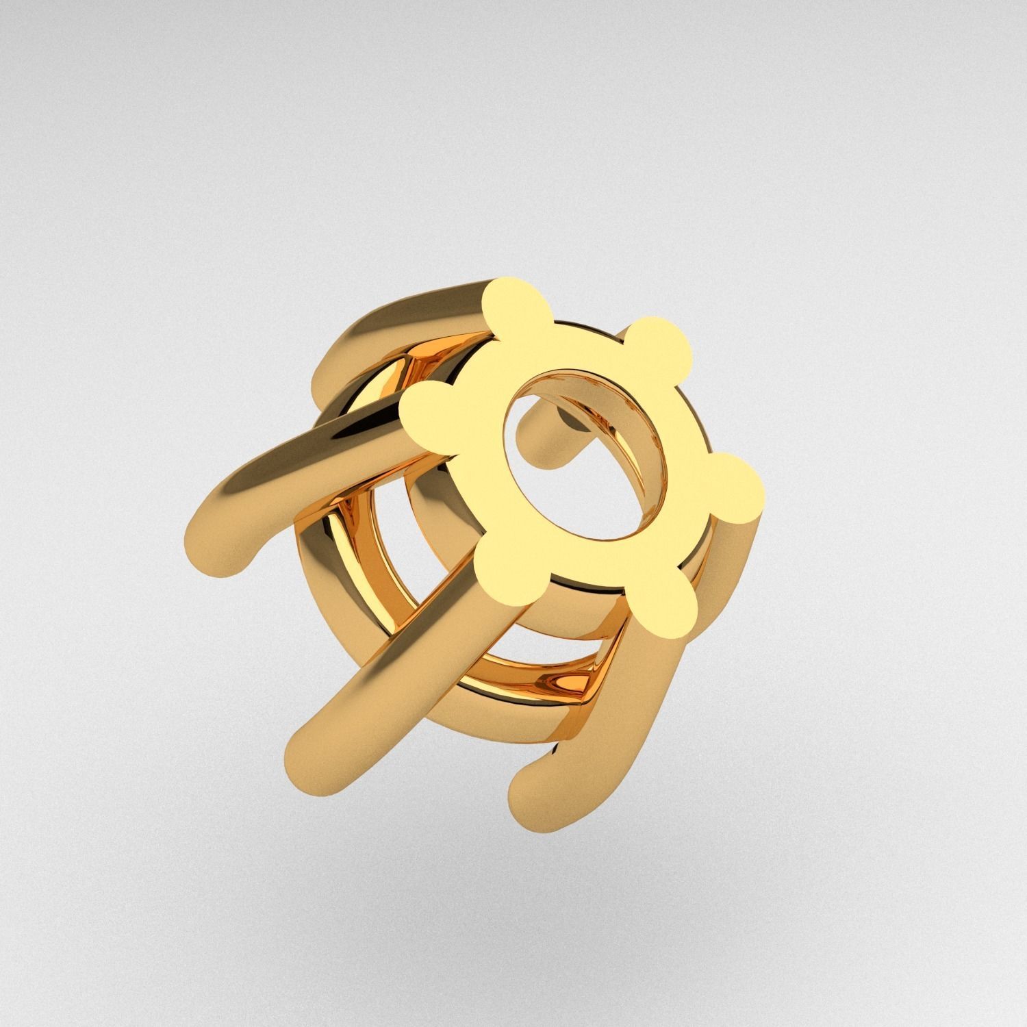 A package of solitaire ring heads engagement 3 prong printable 3D print model_3