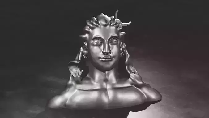 Adiyogi bust of god medusa