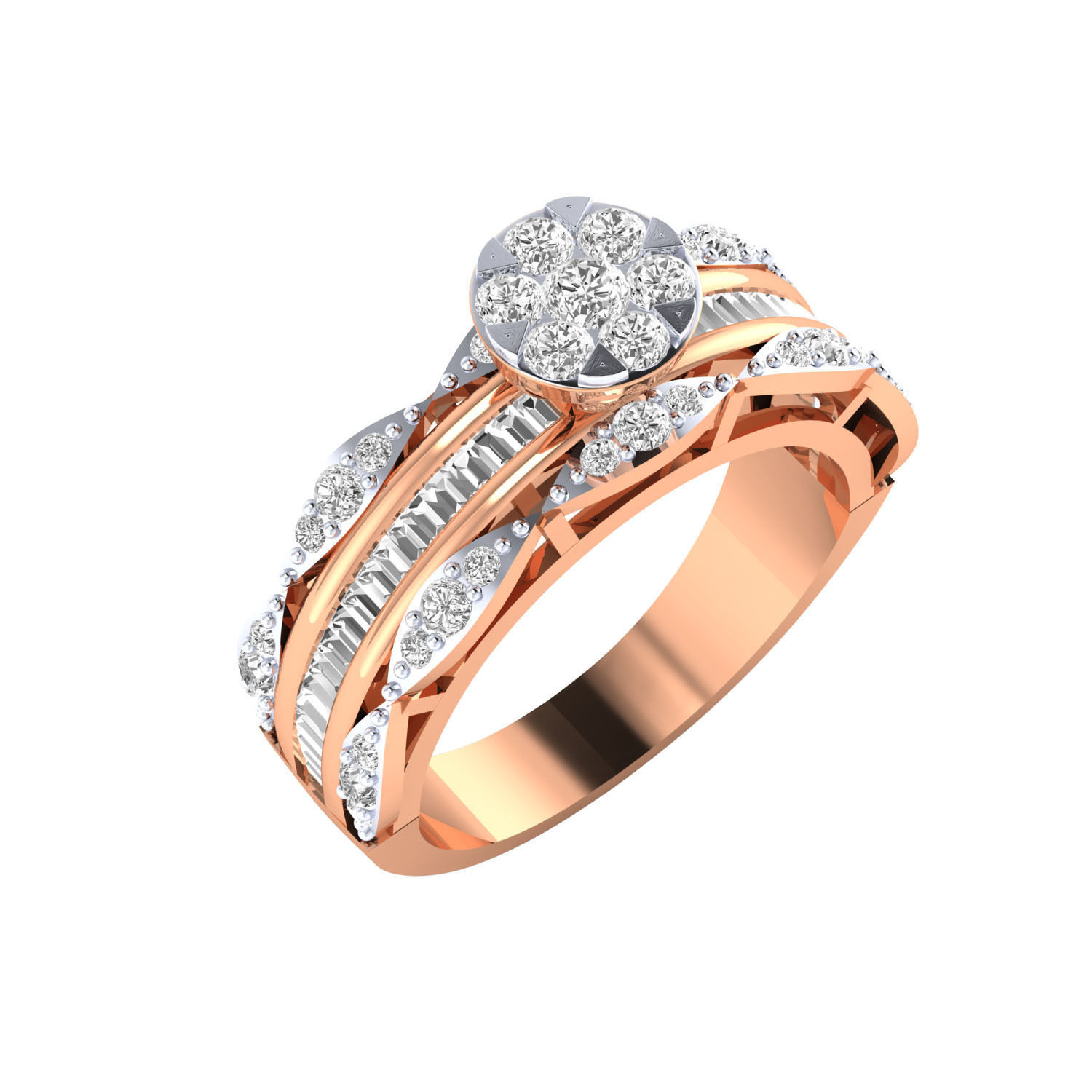 Women ring 3dm render 3D print model 3D print model_1