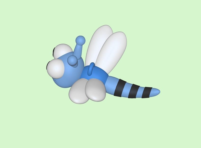 Dragonfly bug 3D print model_2