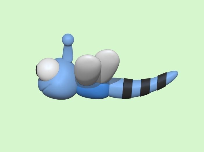 Dragonfly bug 3D print model_1