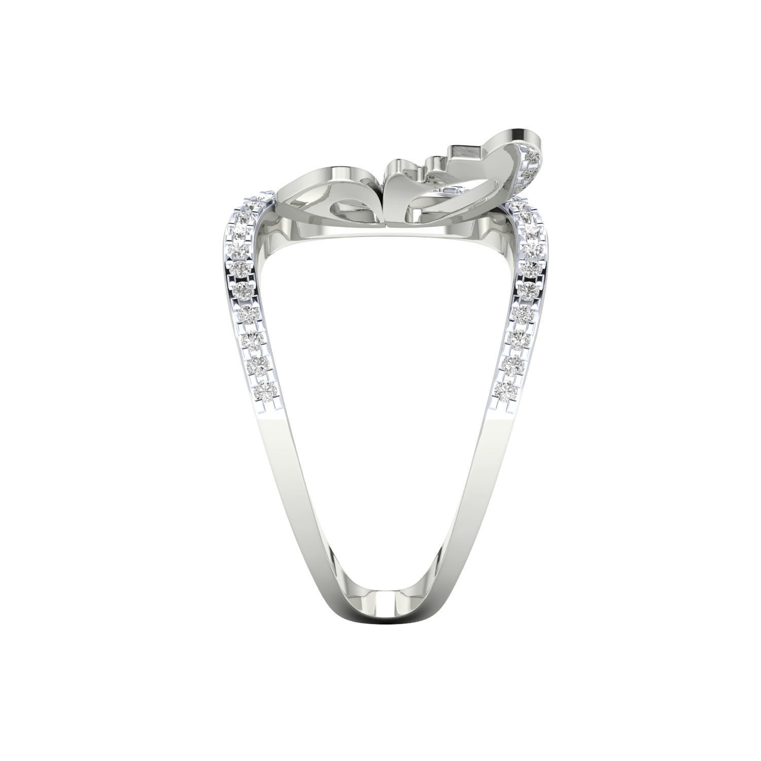Women butterfly ring 3dm render 3D print model 3D print model_5