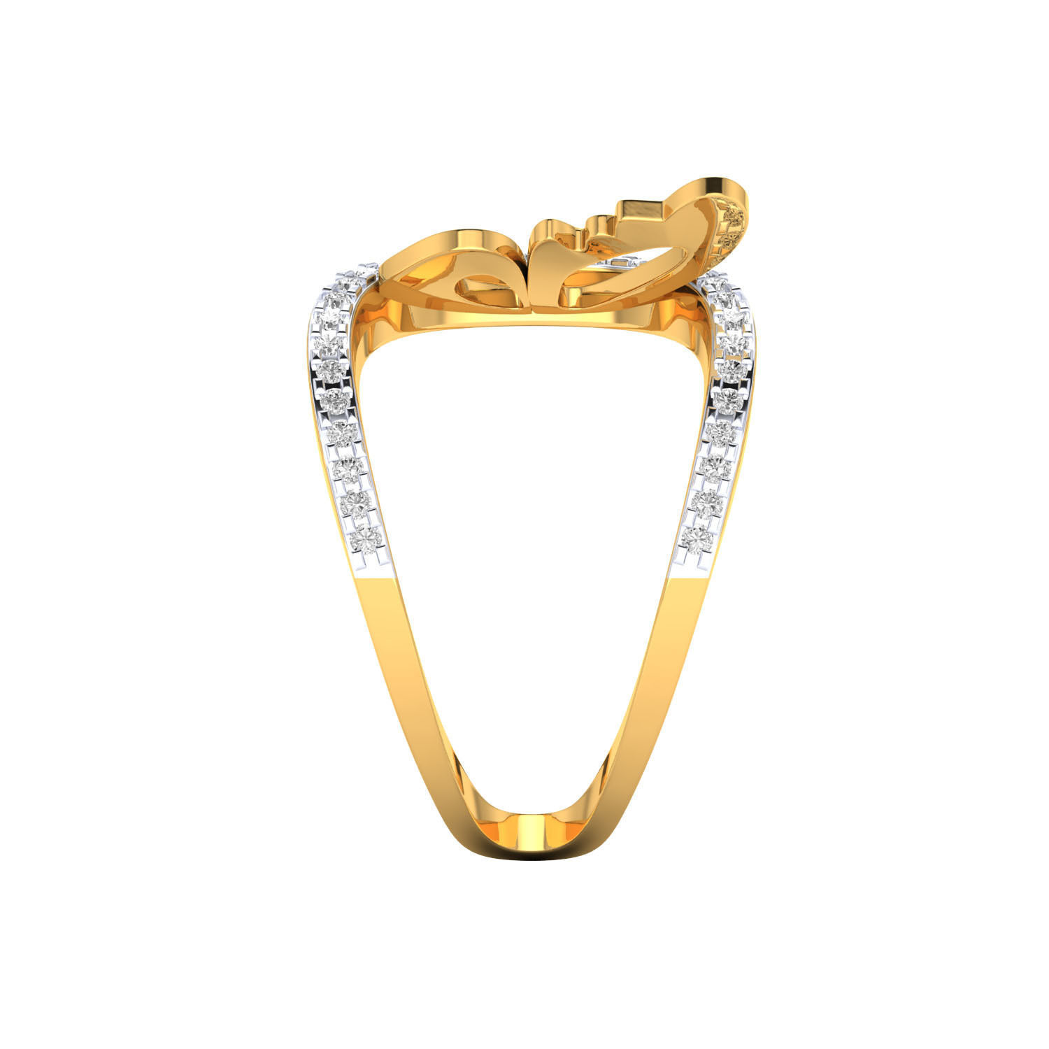 Women butterfly ring 3dm render 3D print model 3D print model_9