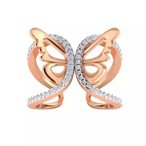 Women butterfly ring 3dm render 3D print model 3D print model