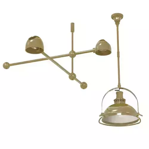 2 custom made chandelier in brass finish