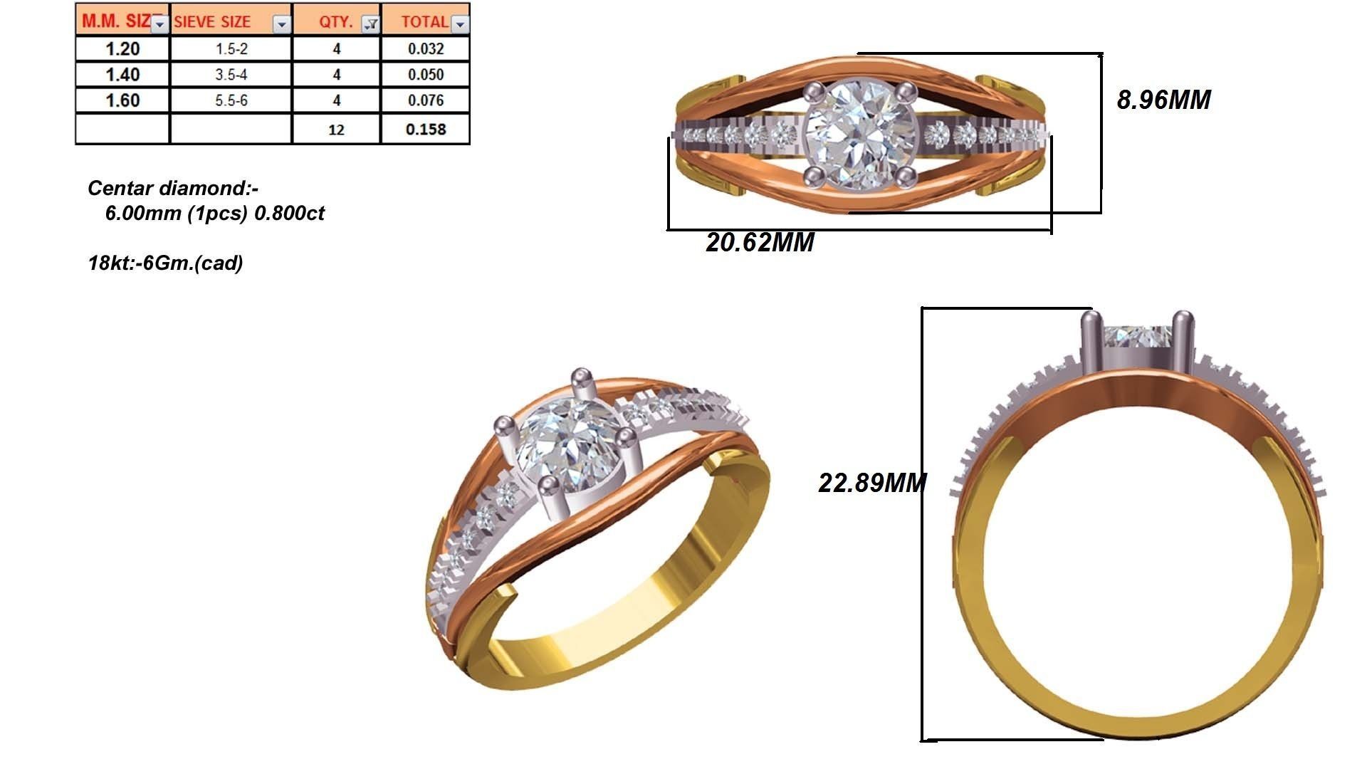 Women ring 3dm render detail 3D print model 3D print model_12