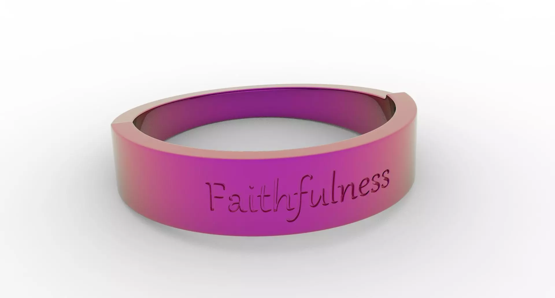 Faithfulness Female ring pink 3D print model